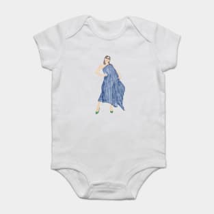 Blue dress Baby Bodysuit